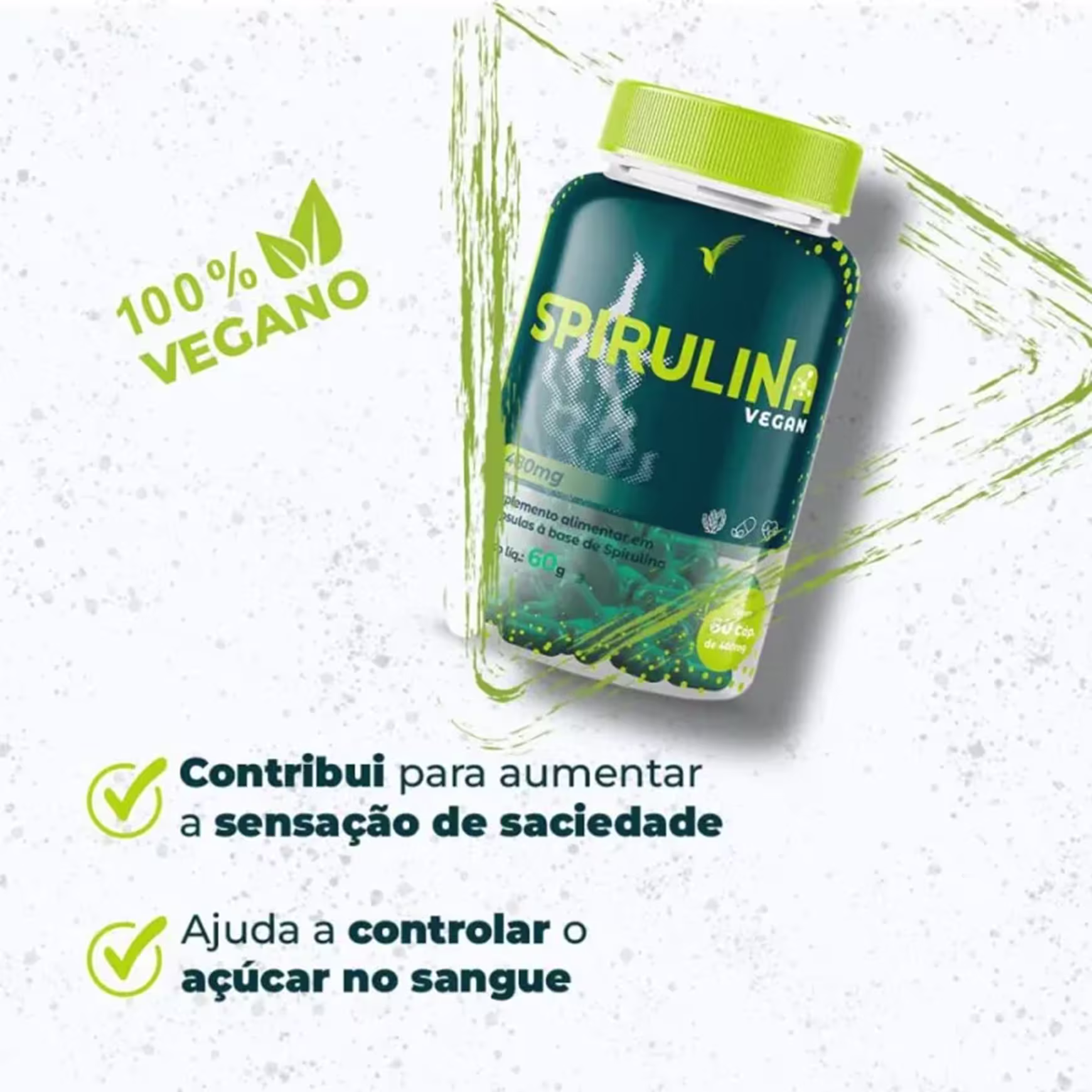 100% vegano. Contribui para aumentar a sensação de saciedade. Ajuda a controlar o açúcar no sangue.