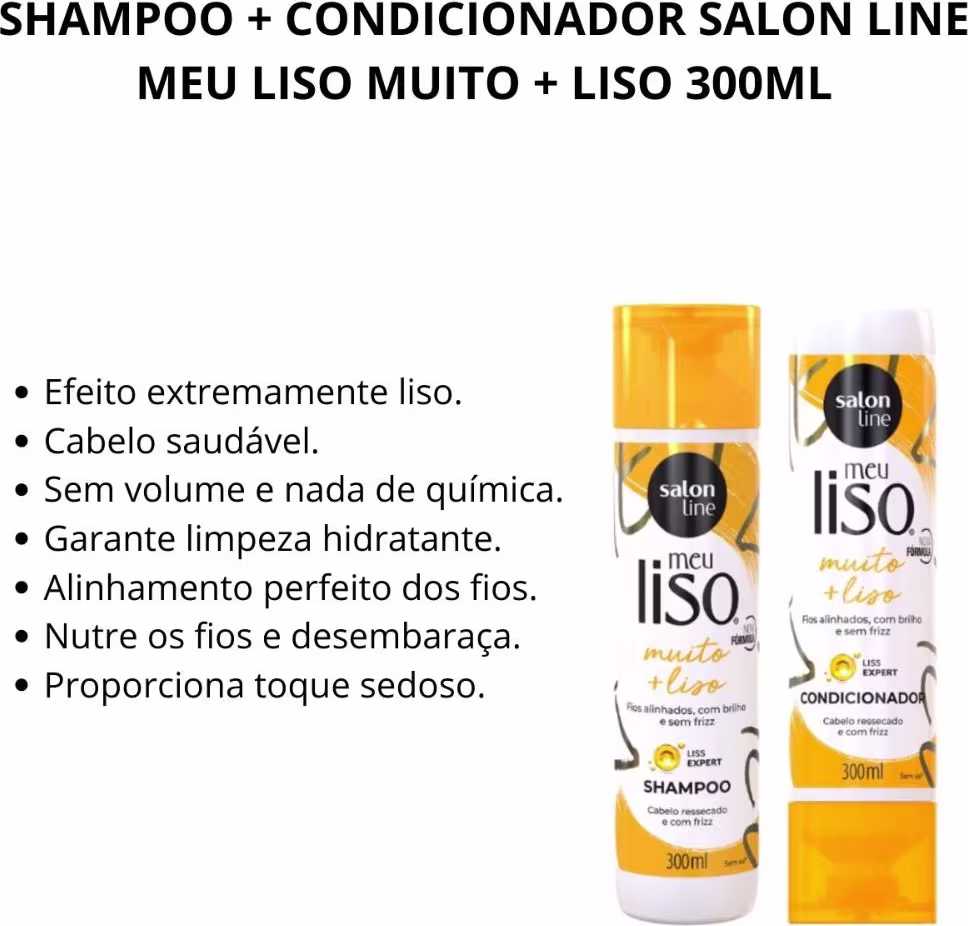 Kit Salon Line Meu Liso Muito + Liso Basic Duo. 2 Produtos.