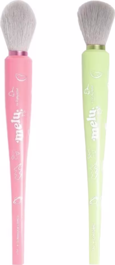 Kit Ruby Rose Melu Duo Pincéis, 2 produtos.