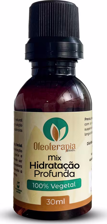 O produto apresentado é um frasco de 30ml da linha "Mix Hidratação Profunda" da marca Oleoterapia Brasil.