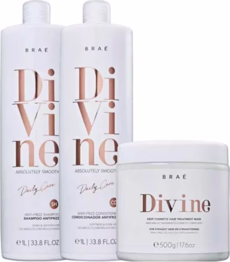 Kit Braé Divine Triple Treatment, 3 produtos.