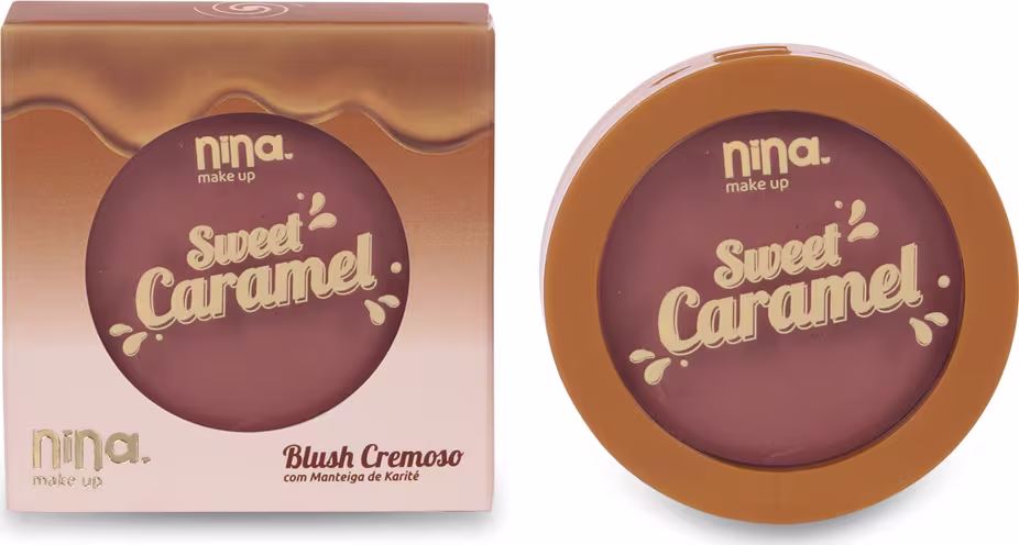 Blush Cremoso Nina Makeup Sweet Caramel, 5g.