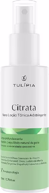 Loção Tônica Adstringente Citrata, da marca Tulípia Cosméticos.