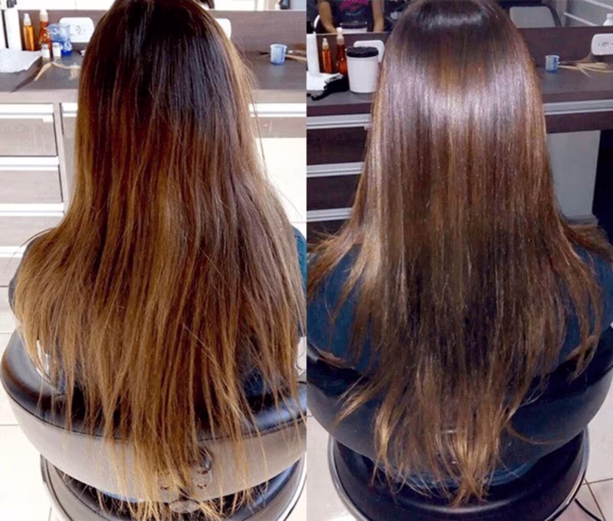 Resultado de antes e depois do uso do Kit Borabella