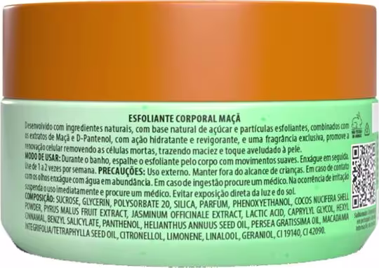 Esfoliante Corporal Nick & Vick Body Sugar Scrub Maçã e D-Pantenol, 250g.