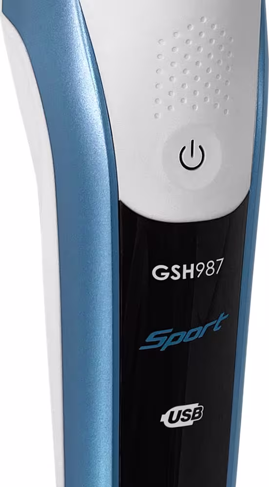 Aparelho de barbear elétrico recarregável USB da marca GA.MA Italy.