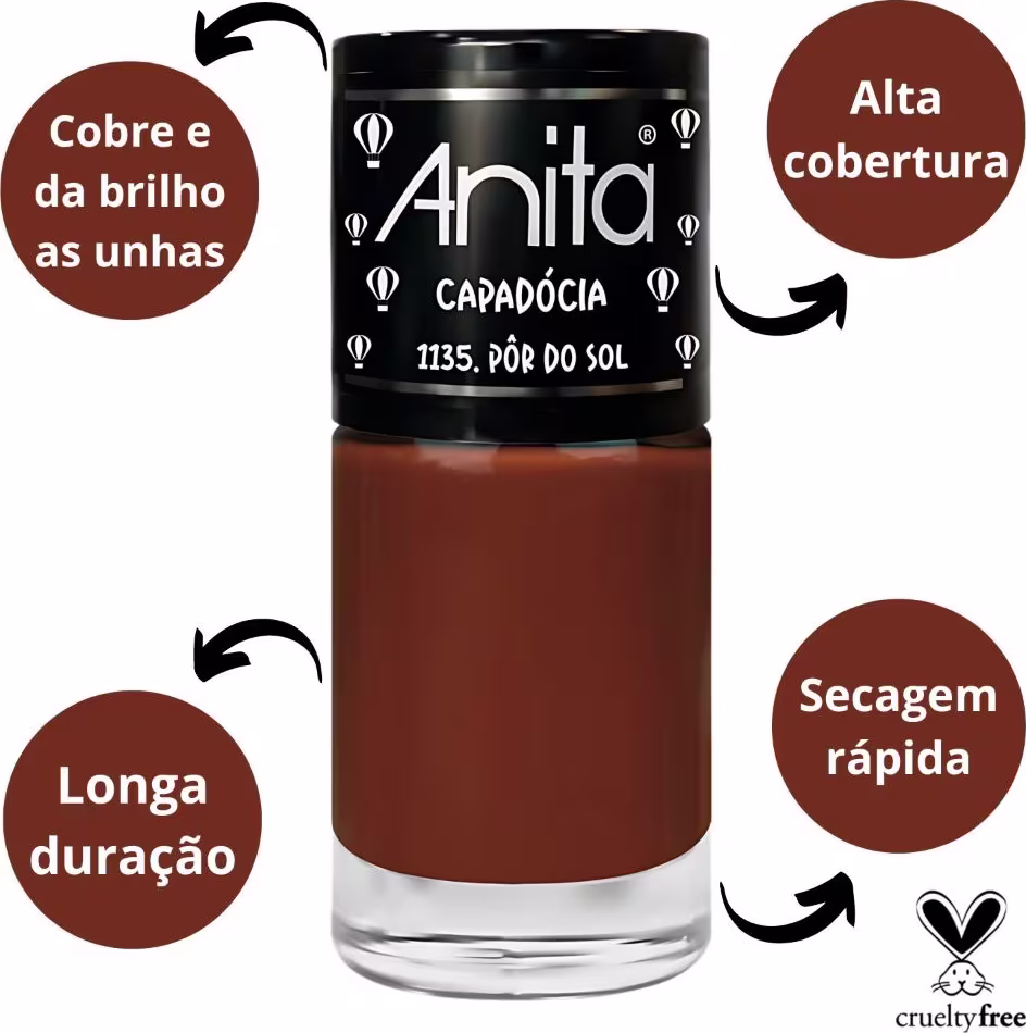 Esmalte Anita Capadócia Pôr do Sol 10ml.