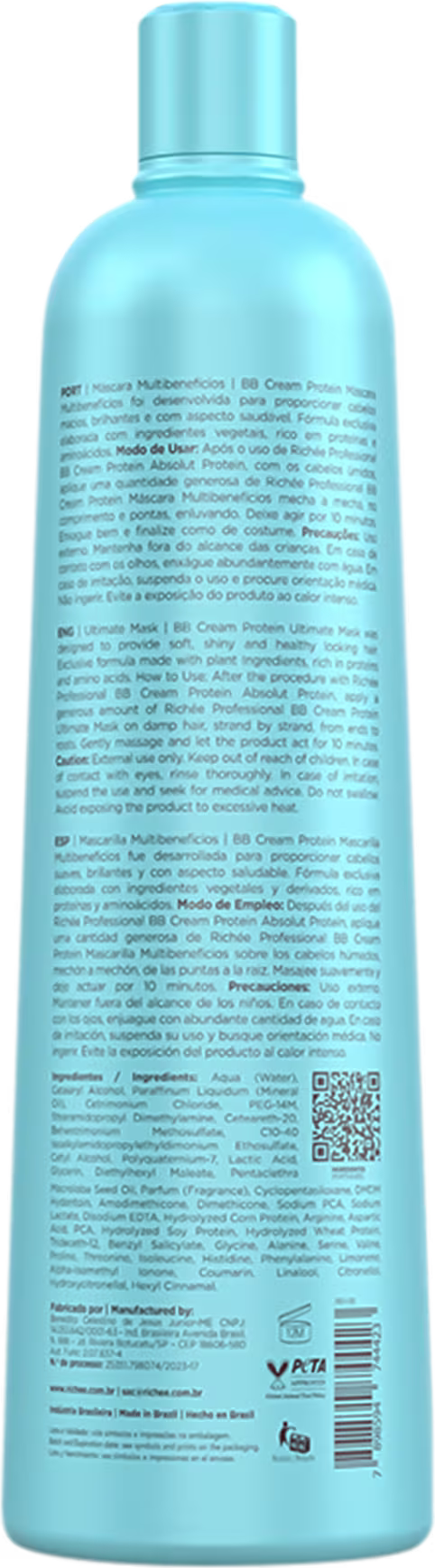 Kit Richée Professional BB Cream Protein Salon, 3 produtos.