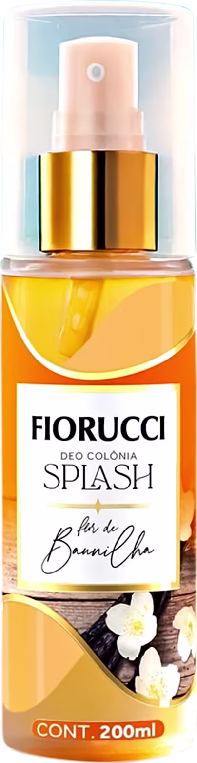 Perfume Feminino Splash Flor de Baunilha Fiorucci Deo Colônia, 200ml.