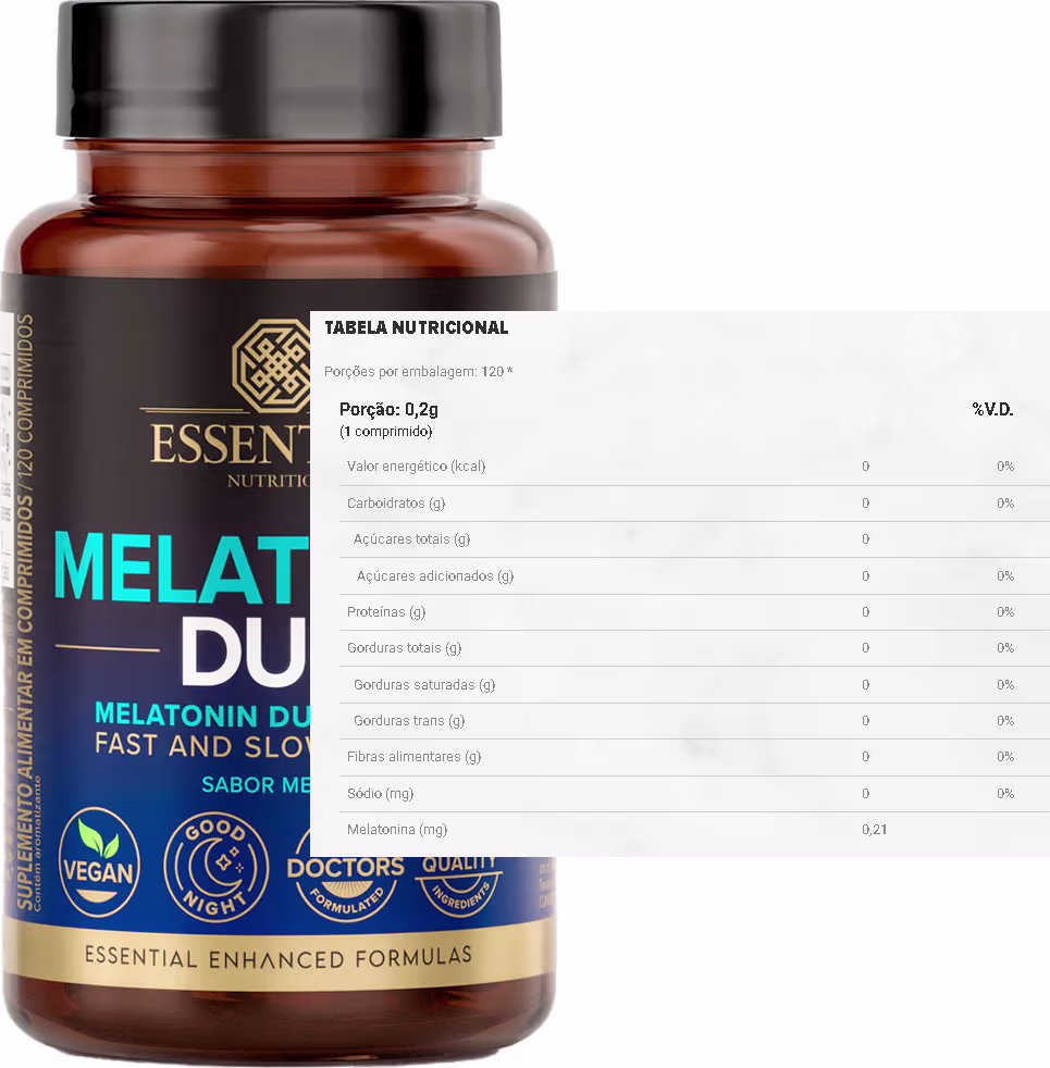 A imagem mostra a tabela nutricional do produto.