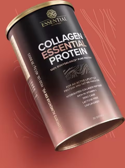 A imagem mostra a lata numa superfície coral.