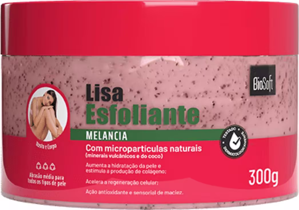 CREME LISA ESFOLIANTE MELANCIA 300G BIOSOFT