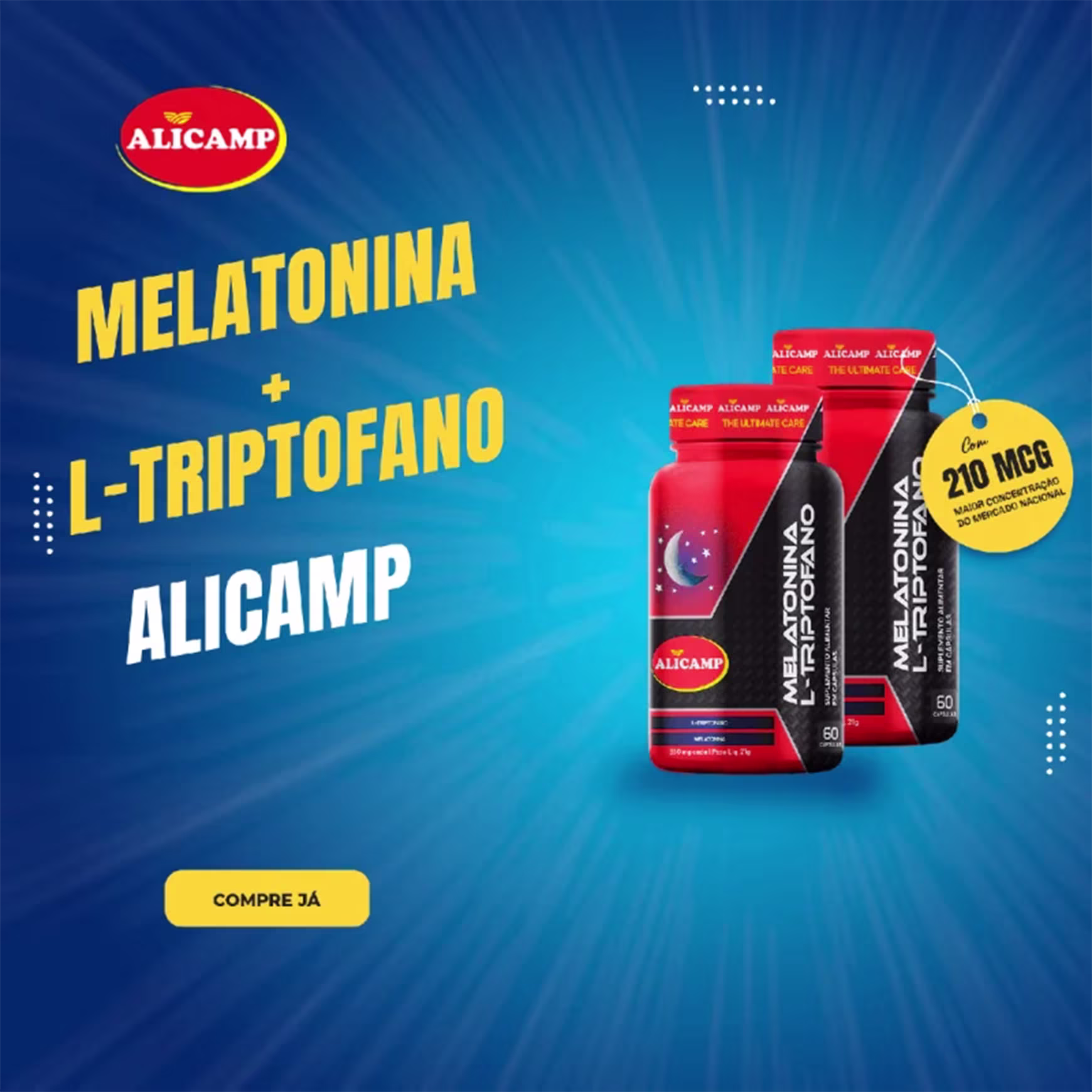 A imagem é um promocional que mostra o frasco do produto e abaixo texto menor que destaca características do produto.