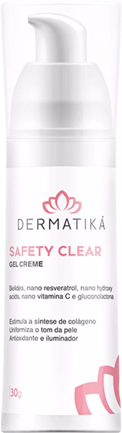 Gel creme facial Safety Clear, da marca Dermatiká.