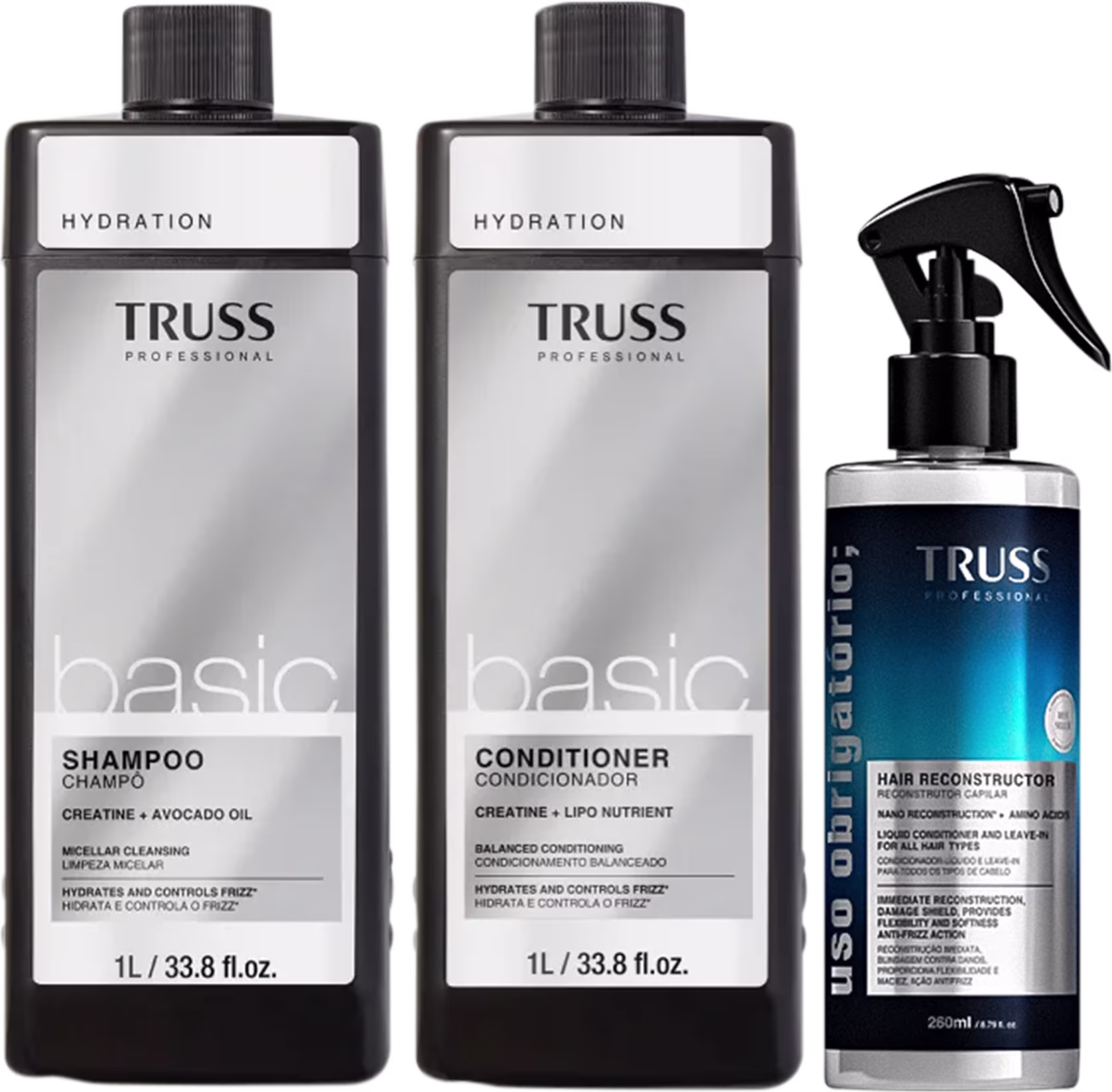 Kit TRUSS Basic + Uso Obrigatório Trio, 3 produtos.