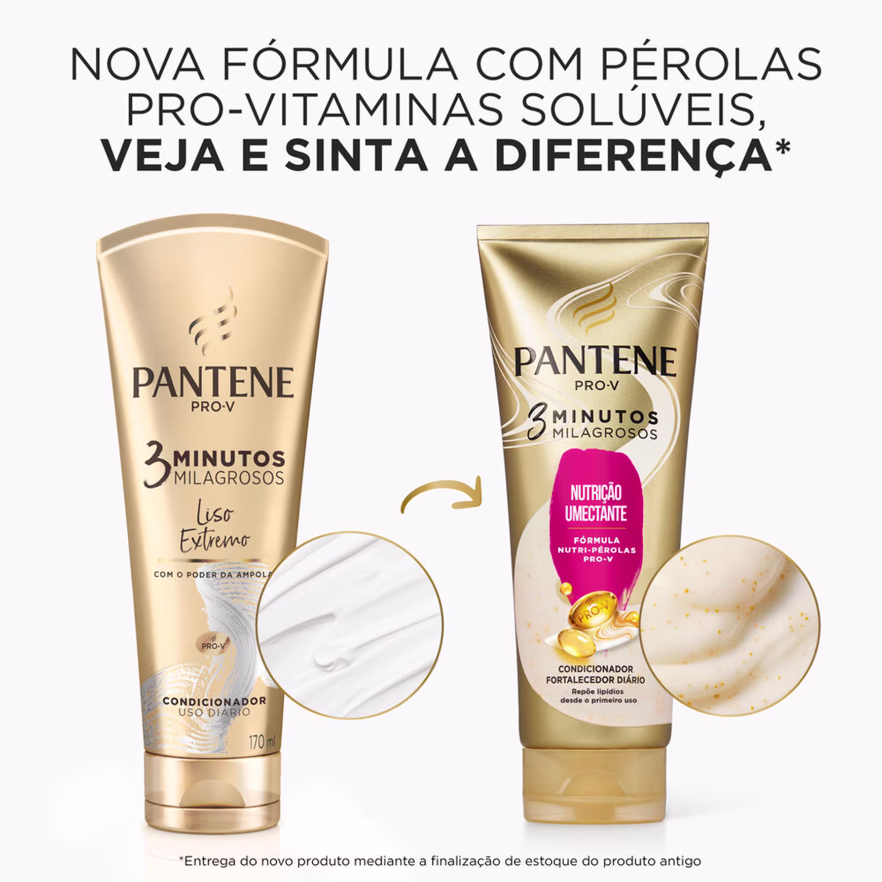 Condicionador Pantene Pro-V 3 Minutos Milagrosos Nutrição Umectante, 170ml.