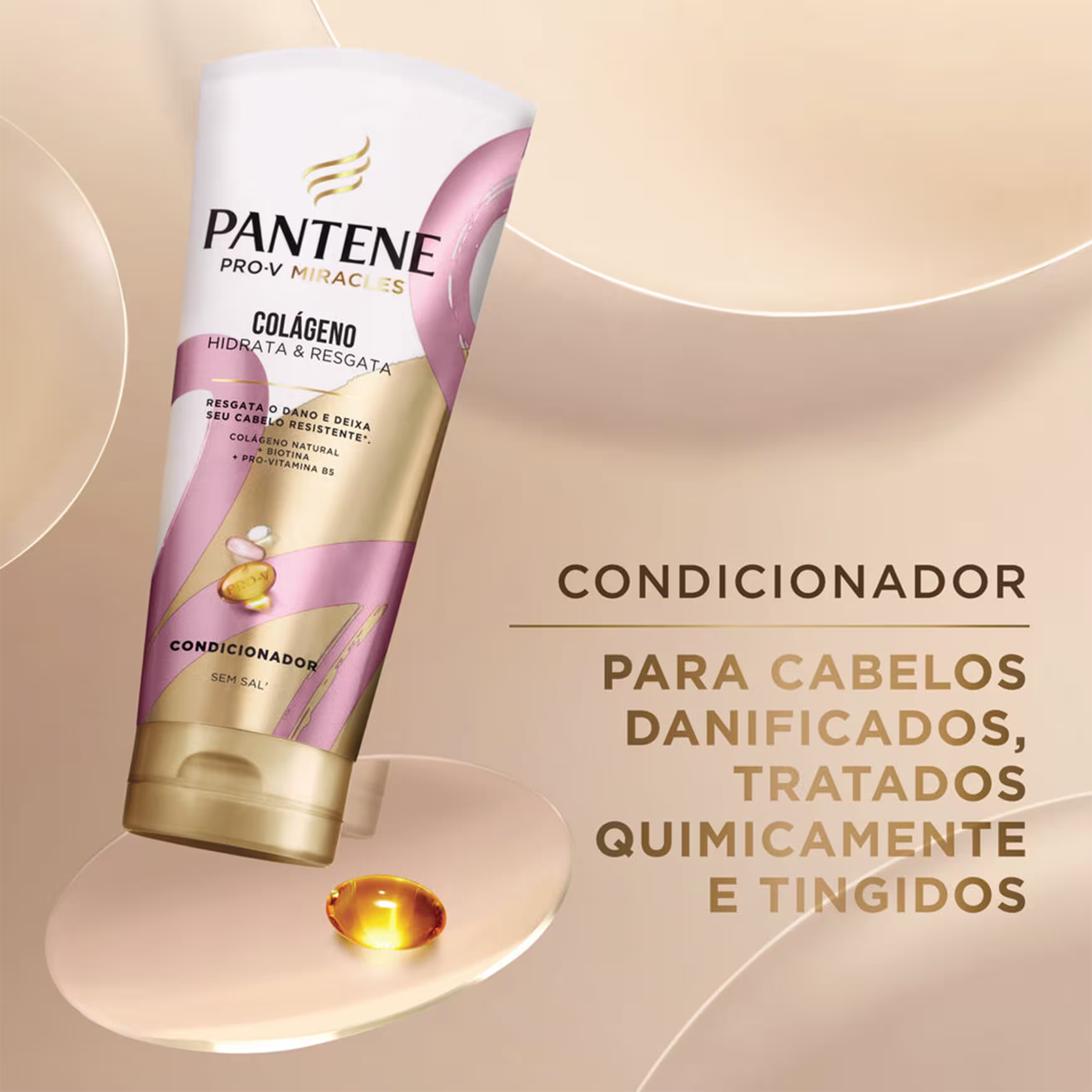 Condicionador Pantene Pro-V Miracles Colágeno, 510ml.