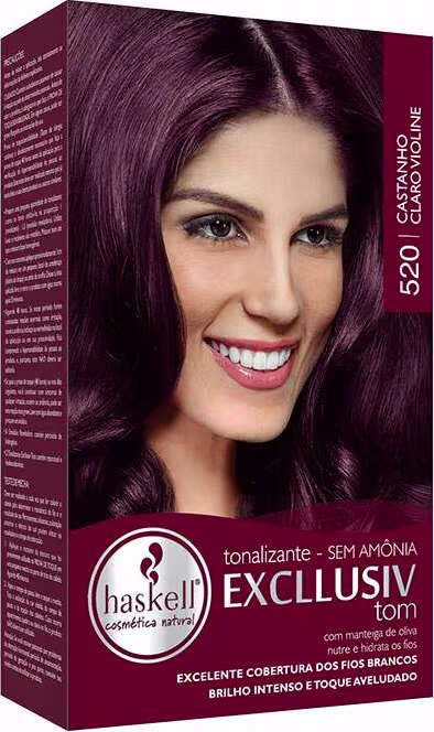 Tonalizante Haskell Excllusiv Tom 520 Castanho Claro Violine