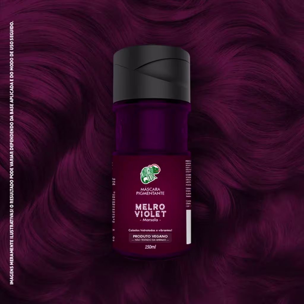 Máscara Pigmentante Kamaleão Color Melro Violet, 150ml.