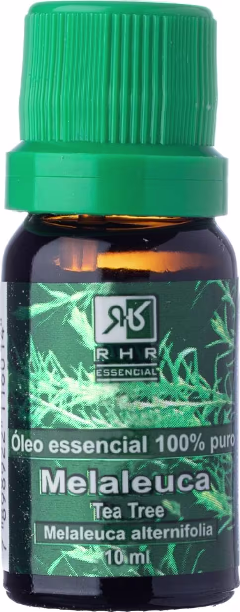 Óleo essencial de Melaleuca da RHR Cosméticos.