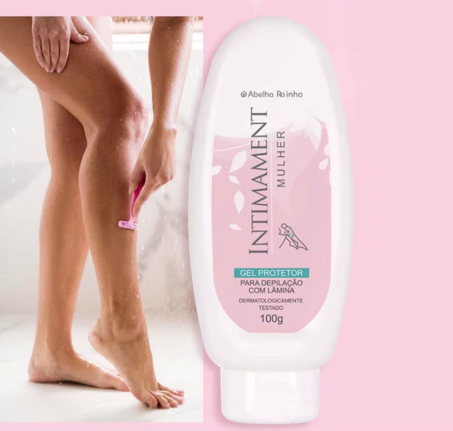 Gel Protetor para Depilação com Lâmina Abelha Rainha Intimament Mulher, 100g.