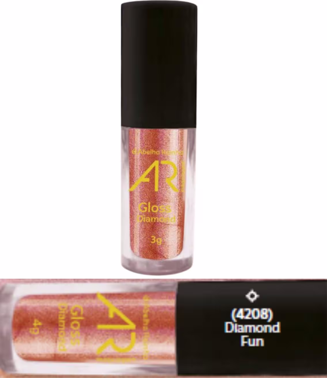 Gloss Labial Abelha Rainha Diamond Fun, 5g.