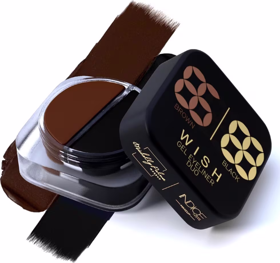 Gel delineador da marca Michelly Palma MakeUp na cor duo marrom e preto