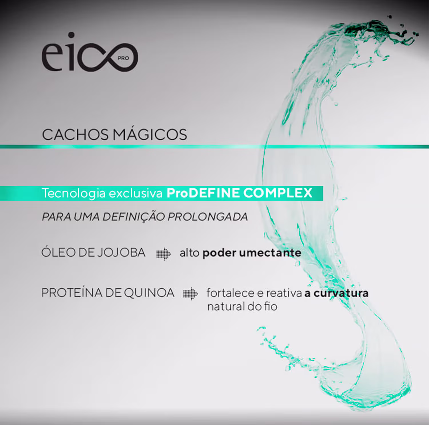 Tratamento Capilar Eico Pro Cachos Mágicos Bio-Ceramidas, 30ml.