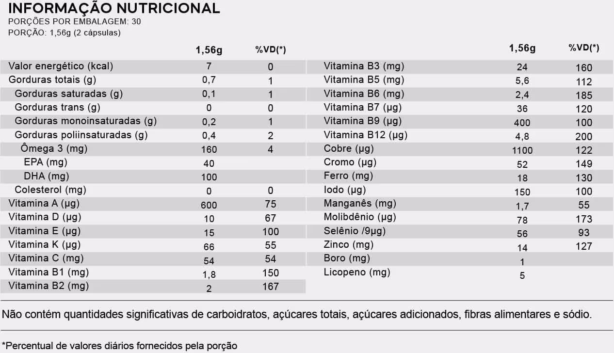 Suplemento Alimentar Pharmapele Vita Complex Homem, 60 cápsulas.