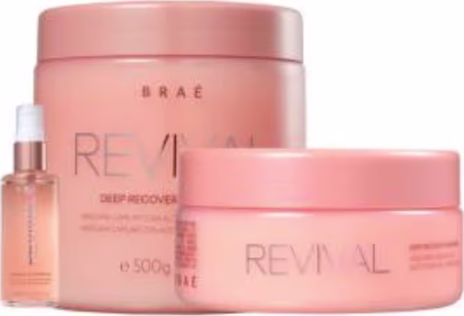 Duas máscaras para cabelo e um óleo capilar