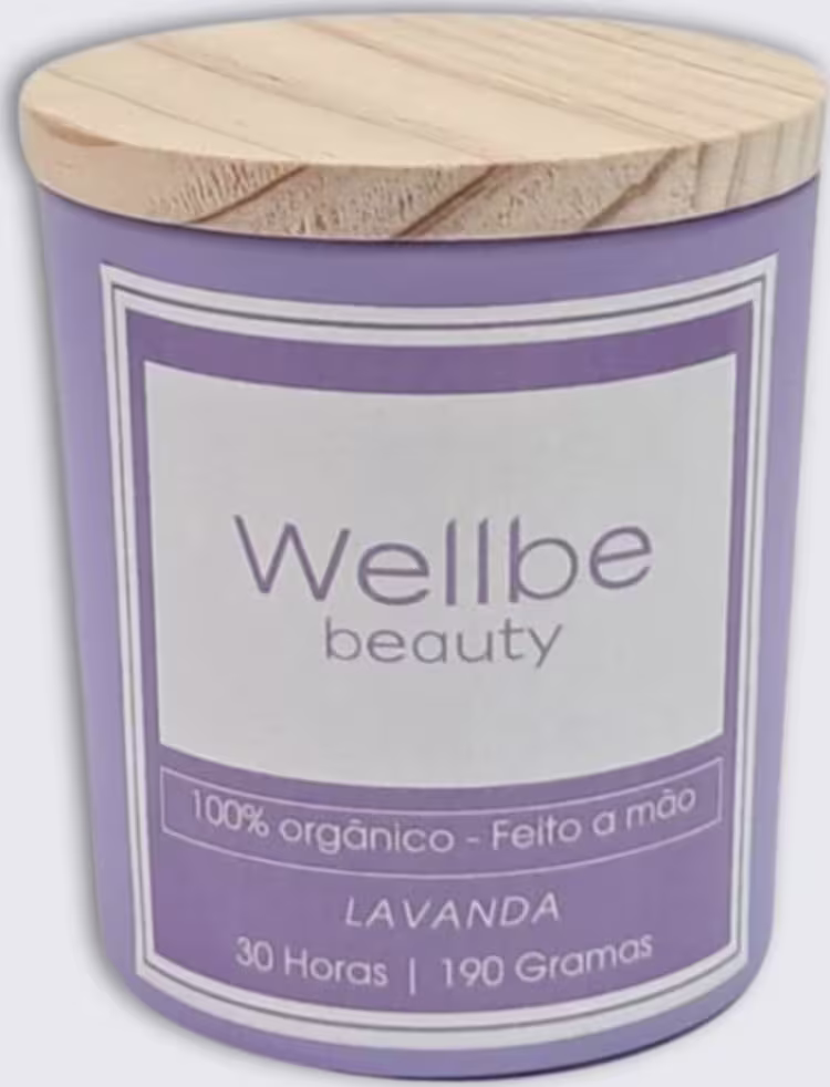 Vela Aromática Relaxante de Lavanda Francesa Wellbe Beauty 190g