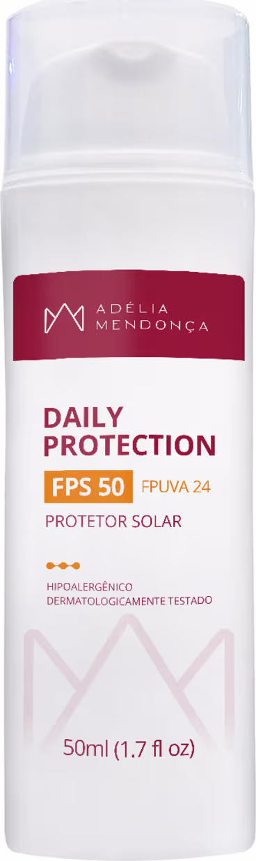 Protetor Solar Facial Adélia Mendonça Cosmiatria Daily Protection FPS50, 50ml.
