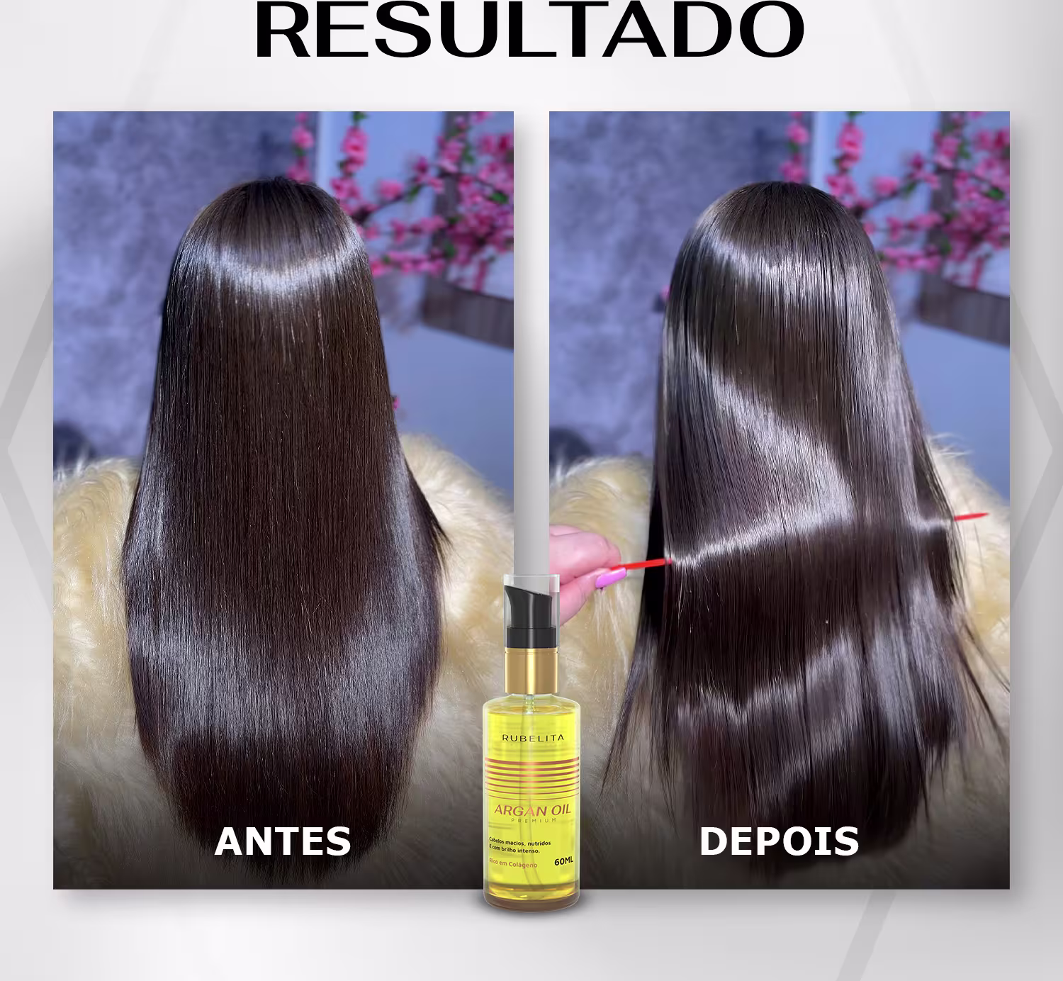 Óleo Capilar Rubelita Professional Argan Oil Premium, 60ml.