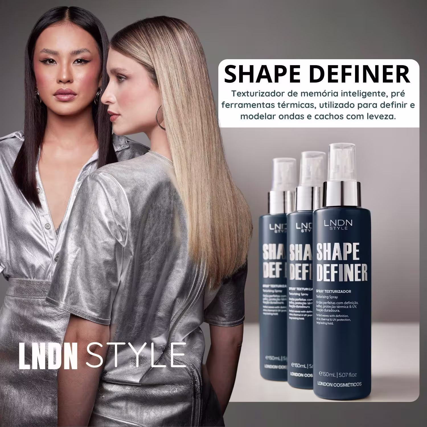 Spray Texturizador Capilar London Cosméticos Shape Definer, 150ml.
