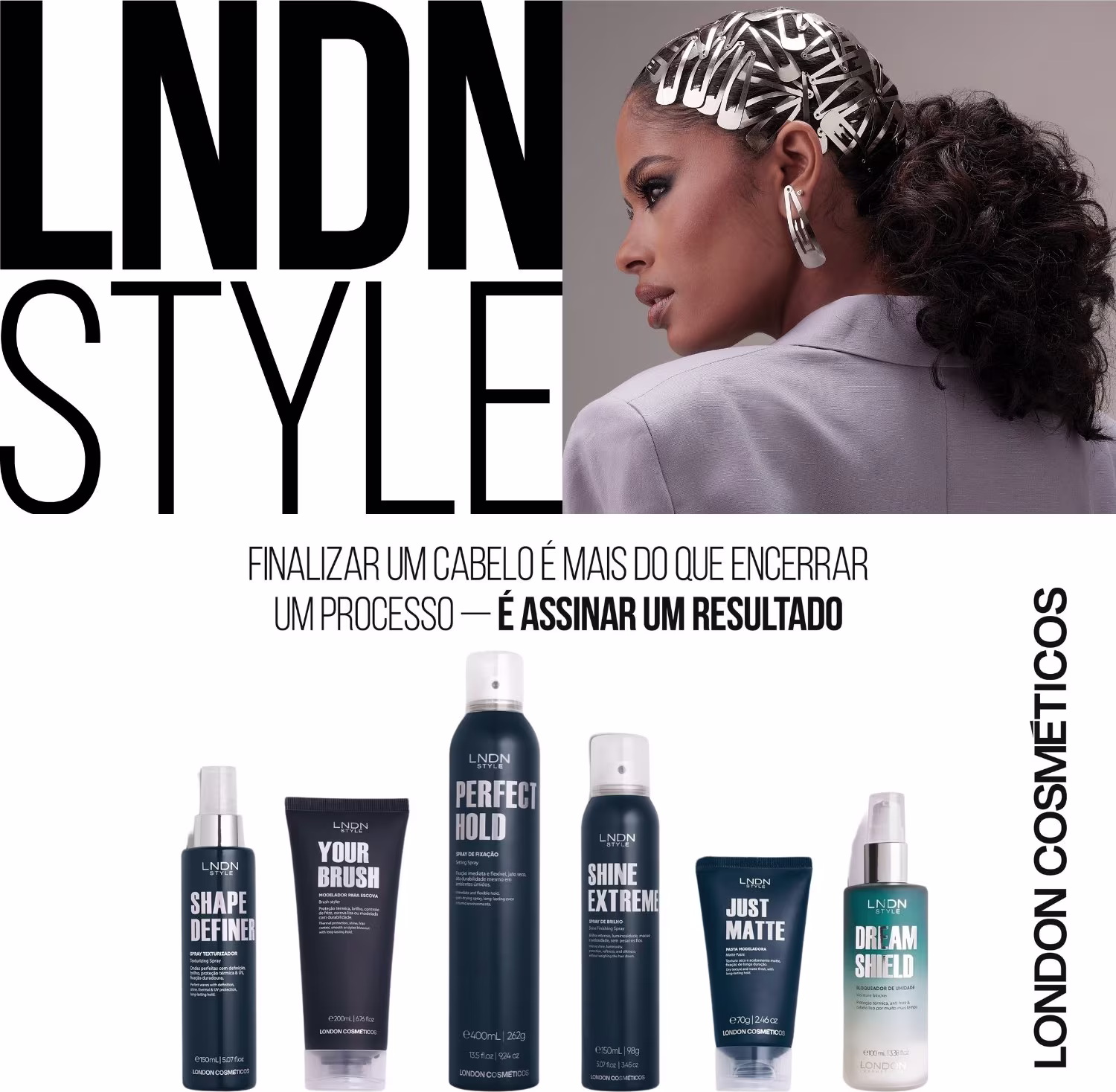 Spray Texturizador Capilar London Cosméticos Shape Definer, 150ml.