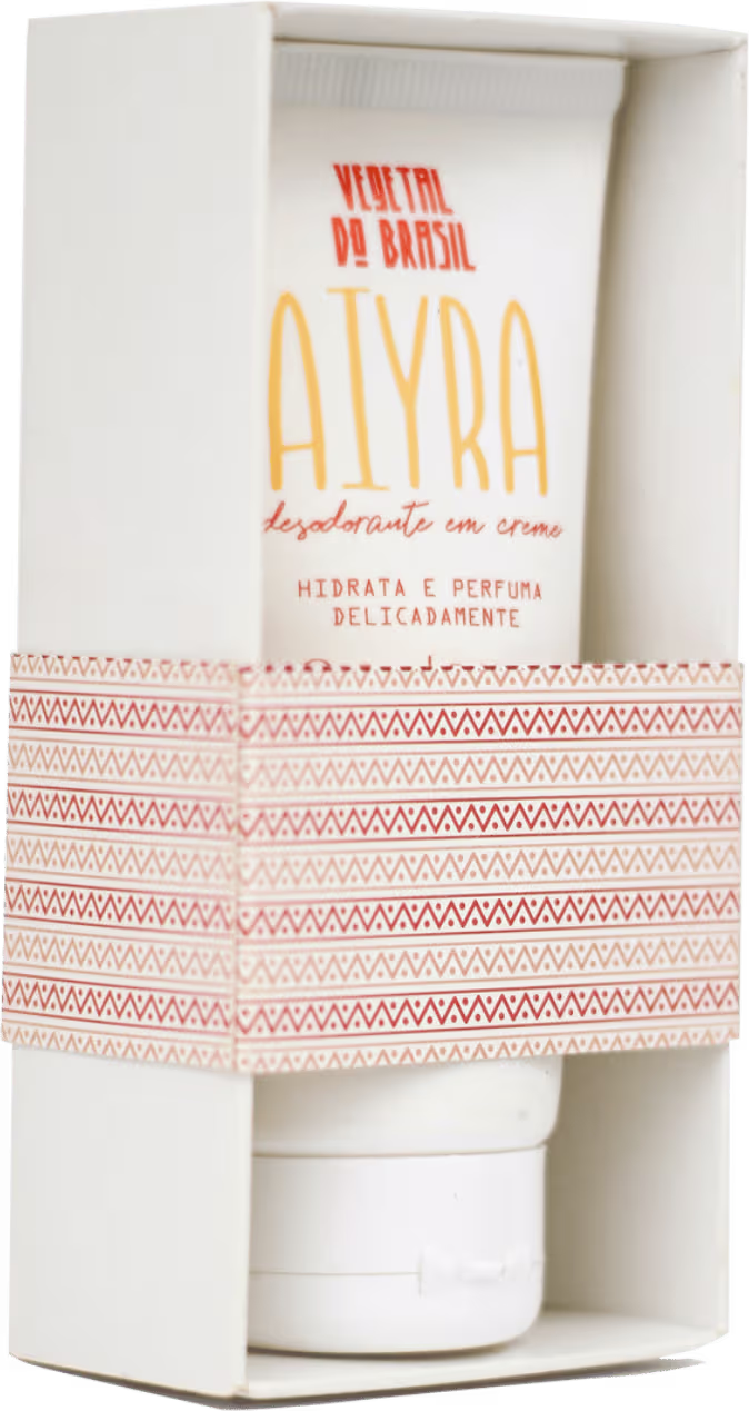 Desodorante em Creme Vegetal do Brasil Aiyra, 60g.