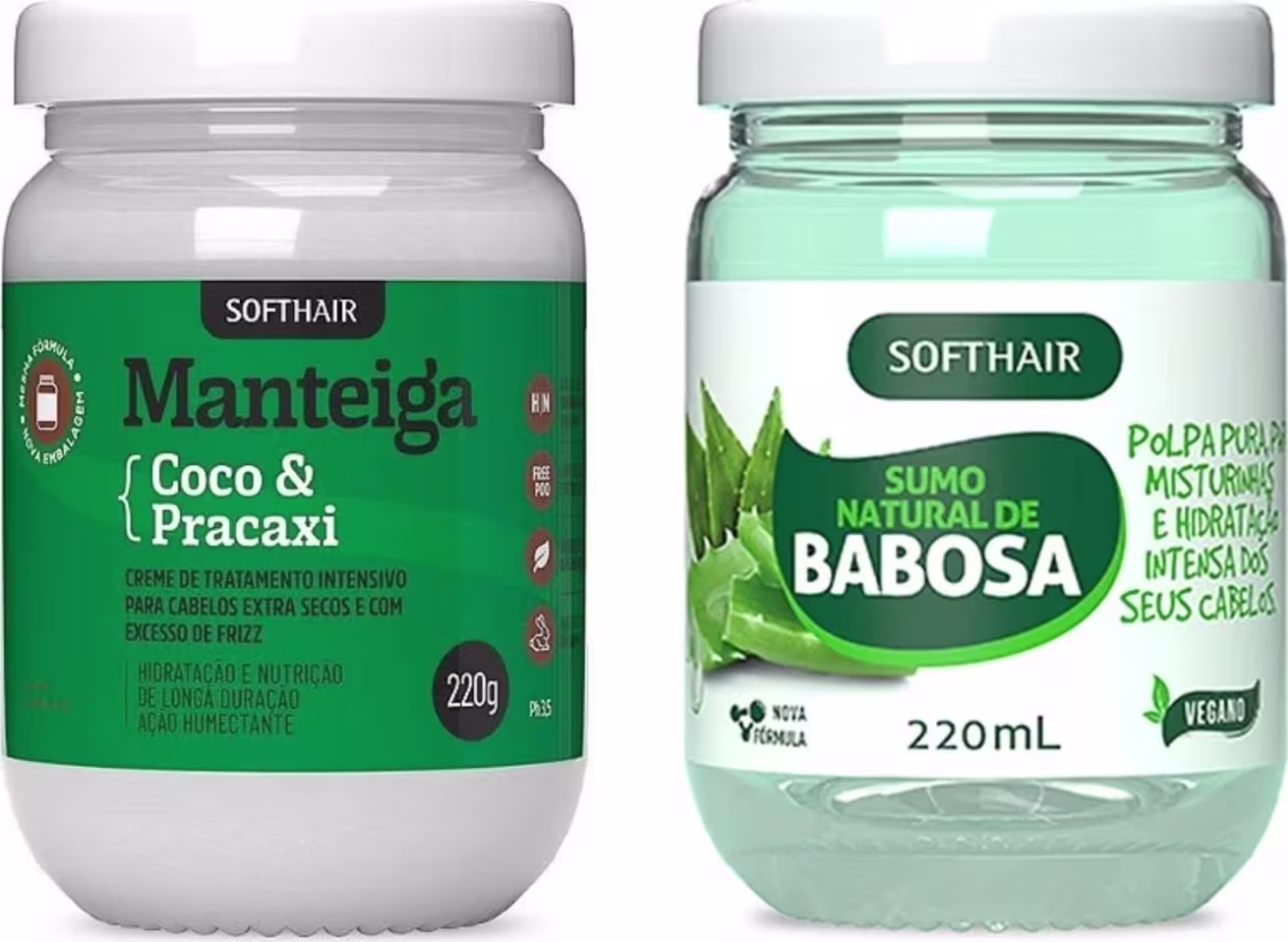 Kit Soft Hair Sumo Natural de Babosa 220g + Manteiga Coco & Pracaxi 220g
