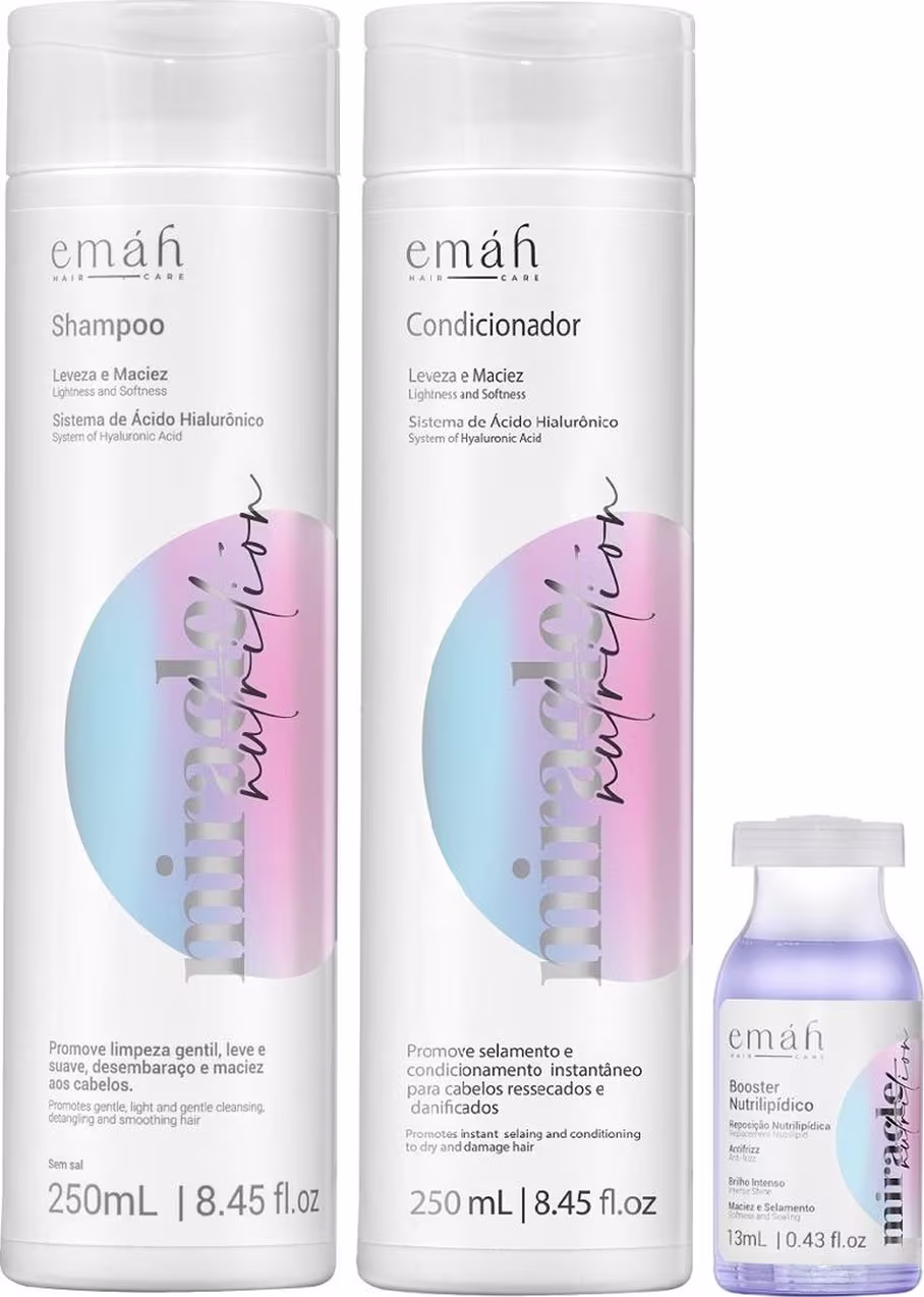 Kit Emáh Miracle Nutrition Essential Care com 3 produtos