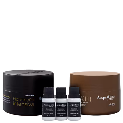 Imagem do produto Kit Acquaflora Cronograma Capilar Força e Maciez (3 Produtos)