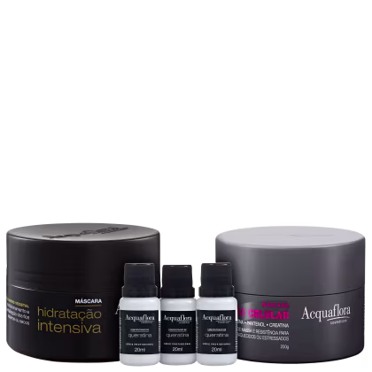 Imagem do produto Kit Acquaflora Cronograma Capilar Reconstrução com Queratina (3 Produtos)