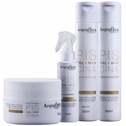 Imagem do produto Kit Acquaflora Sol Mar Piscina Tratamento Iluminador (4 Produtos)