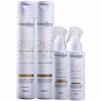 Imagem do produto Kit Acquaflora Sol Mar Piscina Protetor Iluminador (4 Produtos)