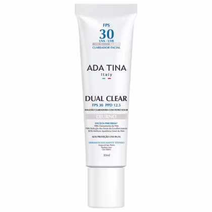 Imagem do produto Ada Tina Dual Clear Diurno FPS 30 PPD 12,5 -  Emulsão Clareadora de Manchas