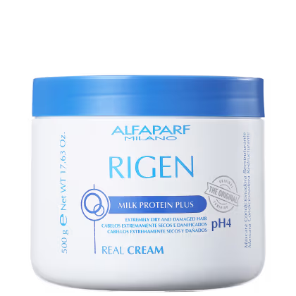 Imagem do produto Alfaparf Rigen Milk Protein Plus Real Cream - Máscara Capilar 500g
