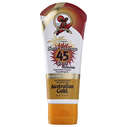 Imagem do produto Australian Gold Sheer Coverage InvisiDry FPS 45 - Protetor Solar Facial 88ml