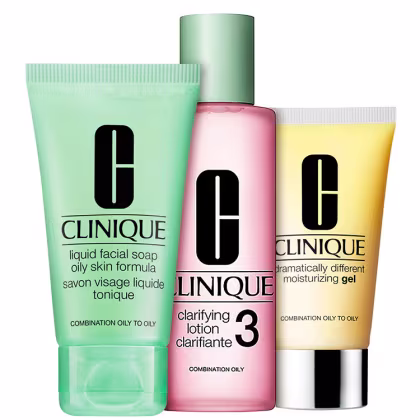 Imagem do produto Kit Clinique Sistema 3 Passos Pele 3 Mista para Oleosa (3 produtos)