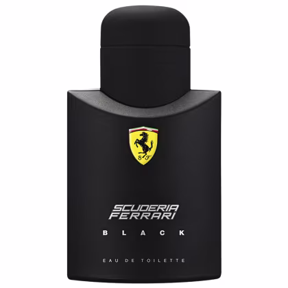A imagem mostra o Perfume Importado Masculino Ferrari Black da marca Ferrari.