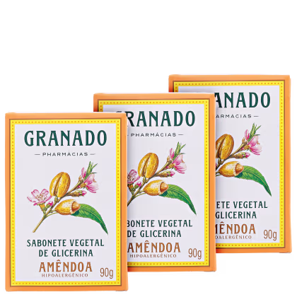 Imagem do produto Kit Granado Vegetal de Glicerina Amêndoas (3 Unidades)