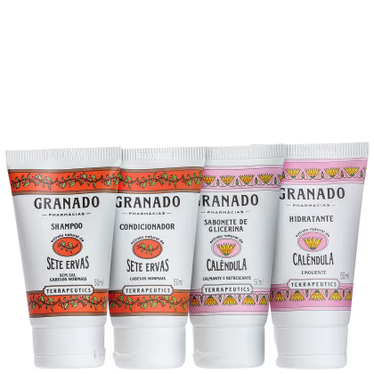 Imagem do produto Kit Granado Terrapeutics Banho Amenities Calêndula Sete Ervas (4 Produtos)