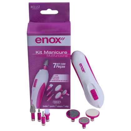 Imagem do produto Kit Enox Manicure Multifuncional Elétrico para Mãos e Pés